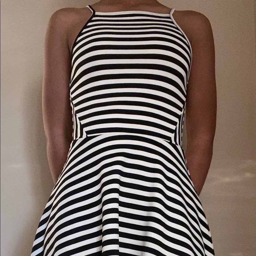 Black and White Stripped Dress